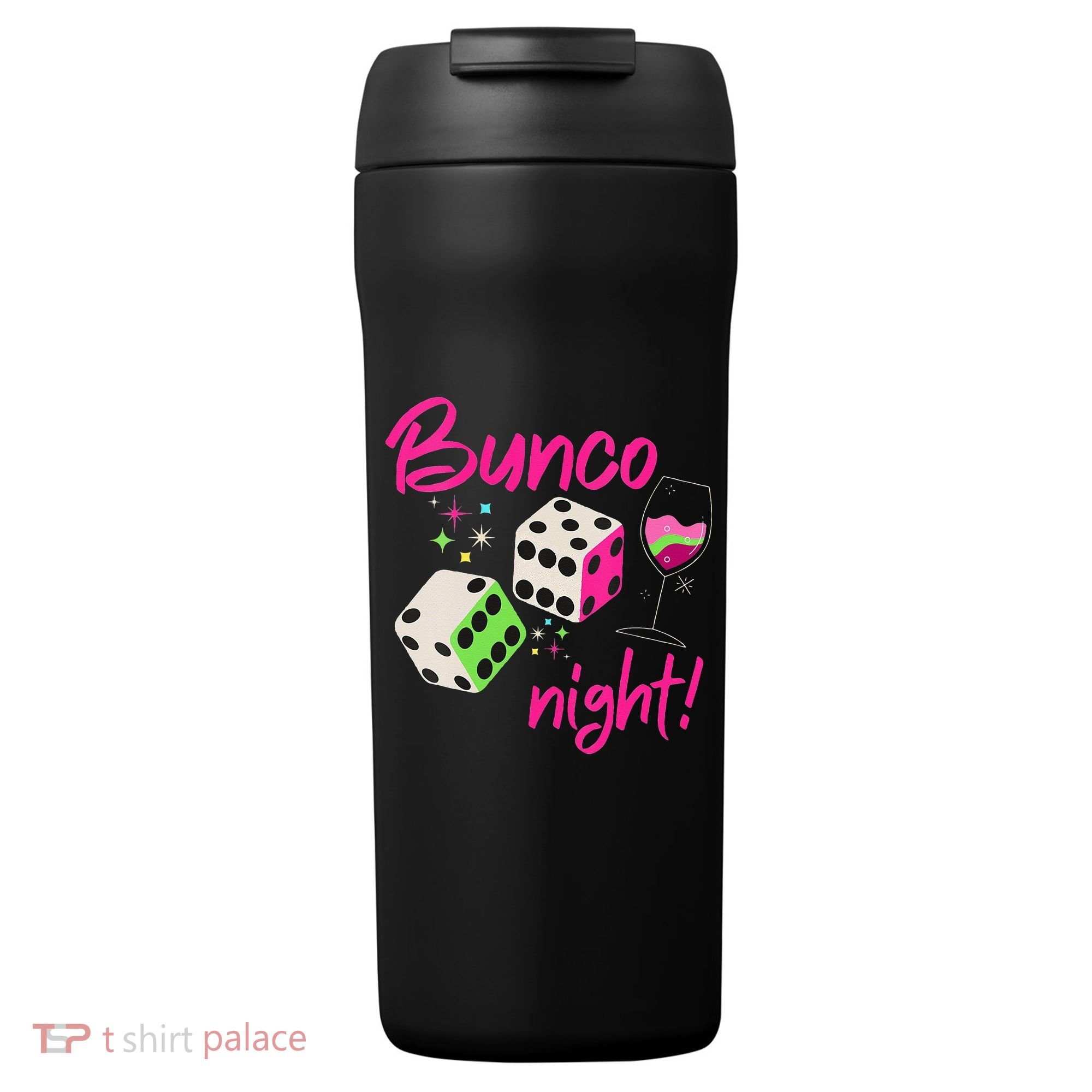 Bunco Night Retro Dice Wine Prize 24oz Duet Stainless Steel Tumbler