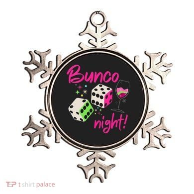 Bunco Night Retro Dice Wine Prize Ornament