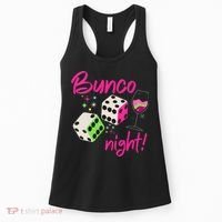 Bunco Night Retro Dice Wine Prize Women's Tank Top thumb 0