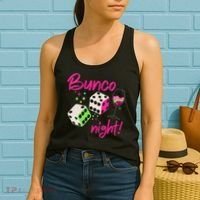 Bunco Night Retro Dice Wine Prize Women's Tank Top thumb 2