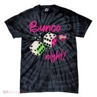 Bunco Night Retro Dice Wine Prize Tie-Dye T-Shirt thumb 0