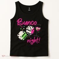 Bunco Night Retro Dice Wine Prize Tank Top thumb 2
