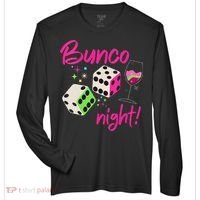 Bunco Night Retro Dice Wine Prize Zone Performance Long-Sleeve T-Shirt thumb 0