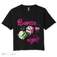 Bunco Night Retro Dice Wine Prize Women's Crop Top Tee thumb 0