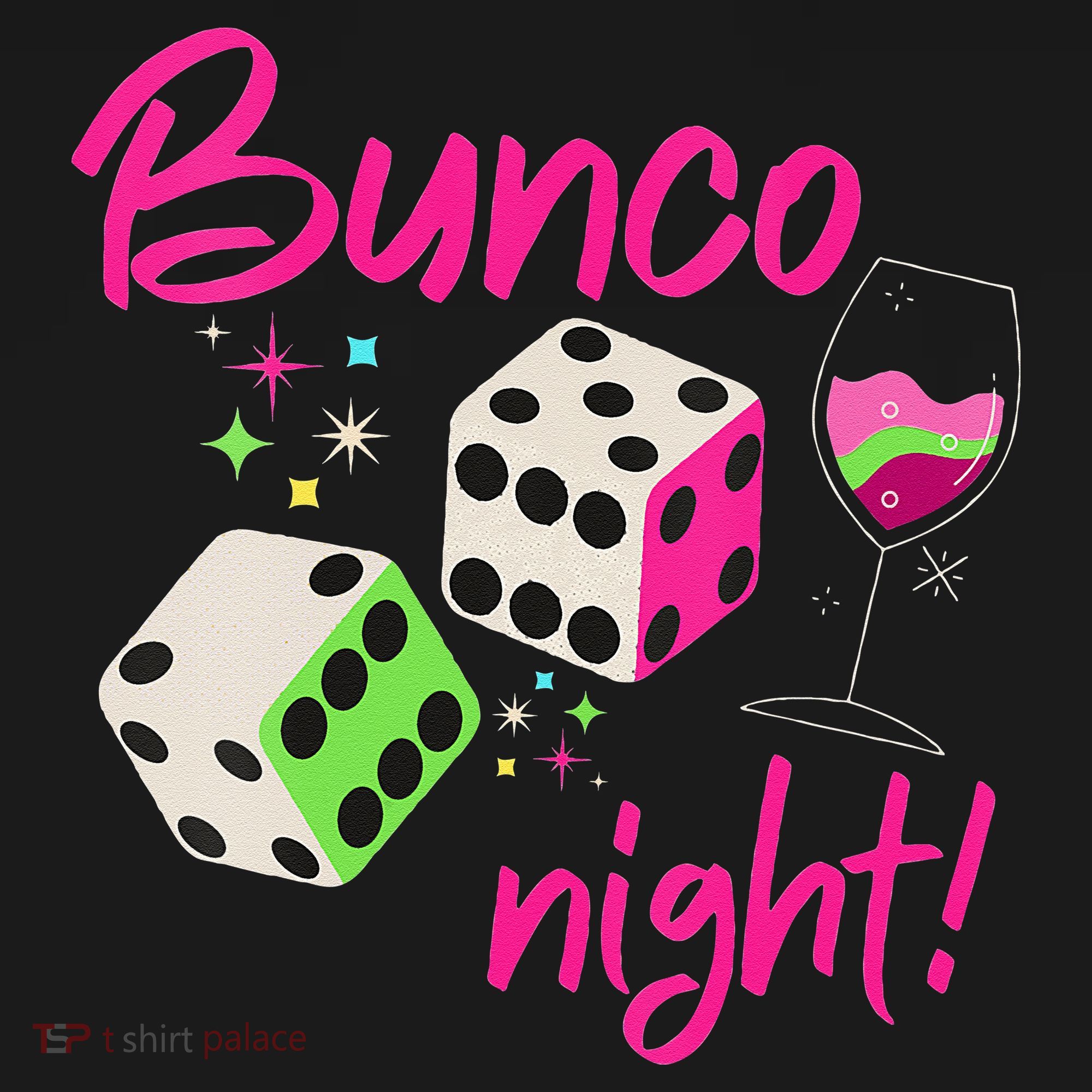 Bunco Night Retro Dice Wine Prize Women's Long Sleeve Shirt