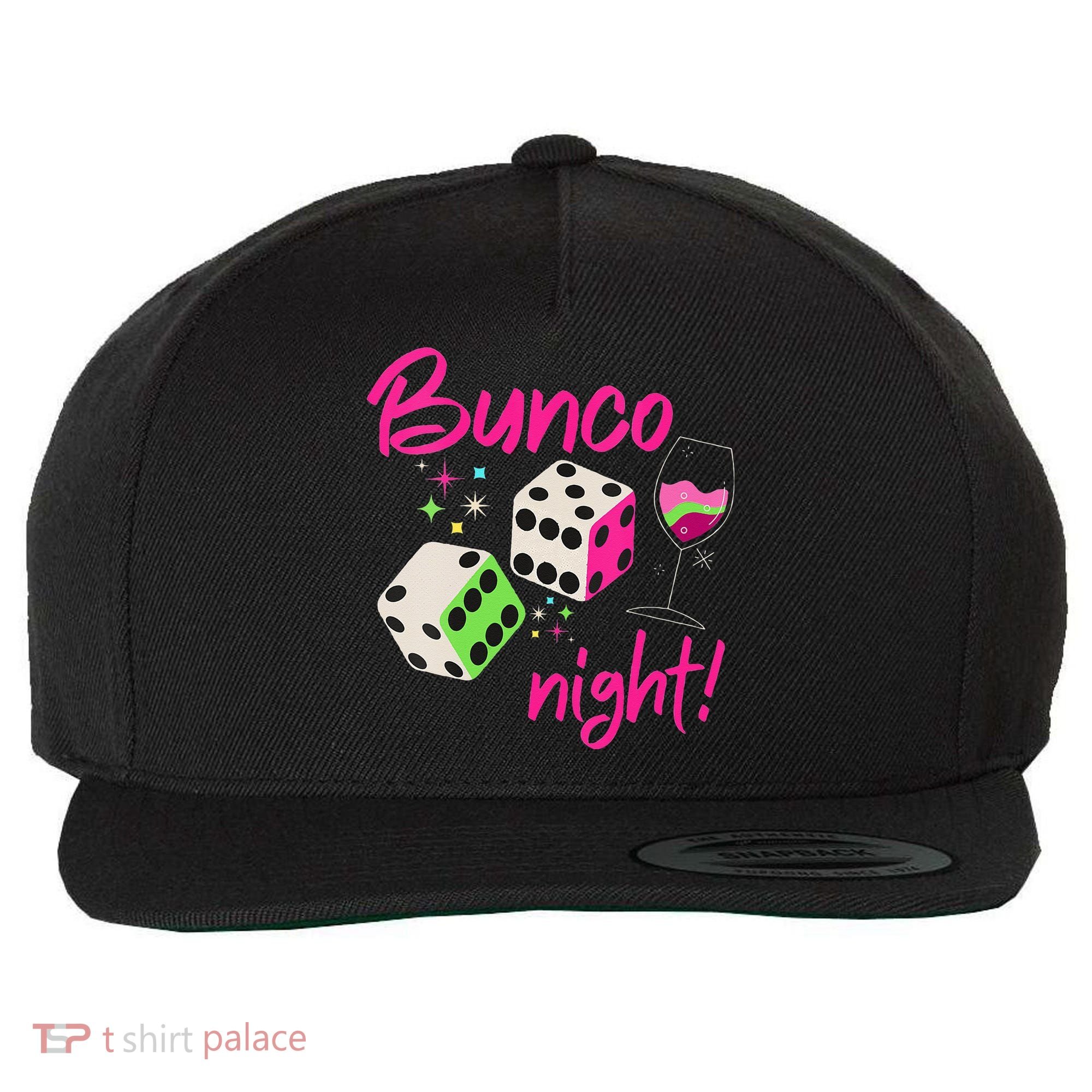 Bunco Night Retro Dice Wine Prize Wool Snapback Cap