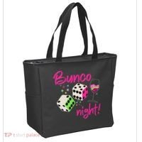 Bunco Night Retro Dice Wine Prize Tote Bag thumb 2