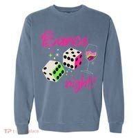 Bunco Night Retro Dice Wine Prize Garment-Dyed Sweatshirt thumb 0