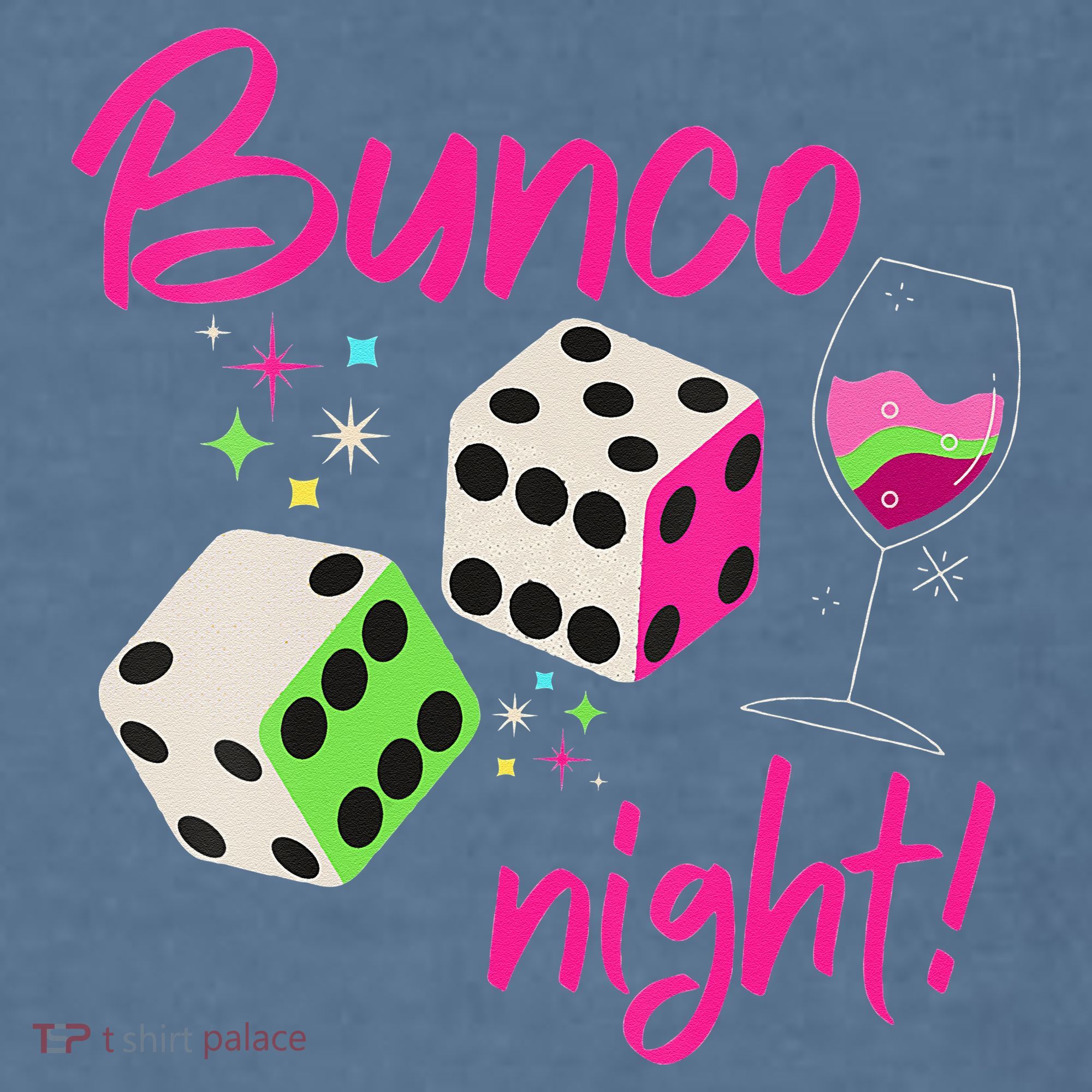 Bunco Night Retro Dice Wine Prize Garment-Dyed Sweatshirt