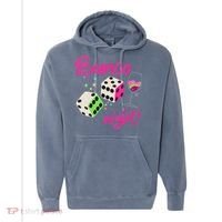 Bunco Night Retro Dice Wine Prize Comfort Colors Garment-Dyed Hooded Sweatshirt thumb 0