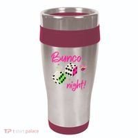 Bunco Night Retro Dice Wine Prize 16oz Travel Tumbler thumb 0