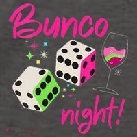 Bunco Night Retro Dice Wine Prize Vector Backpack thumb 2