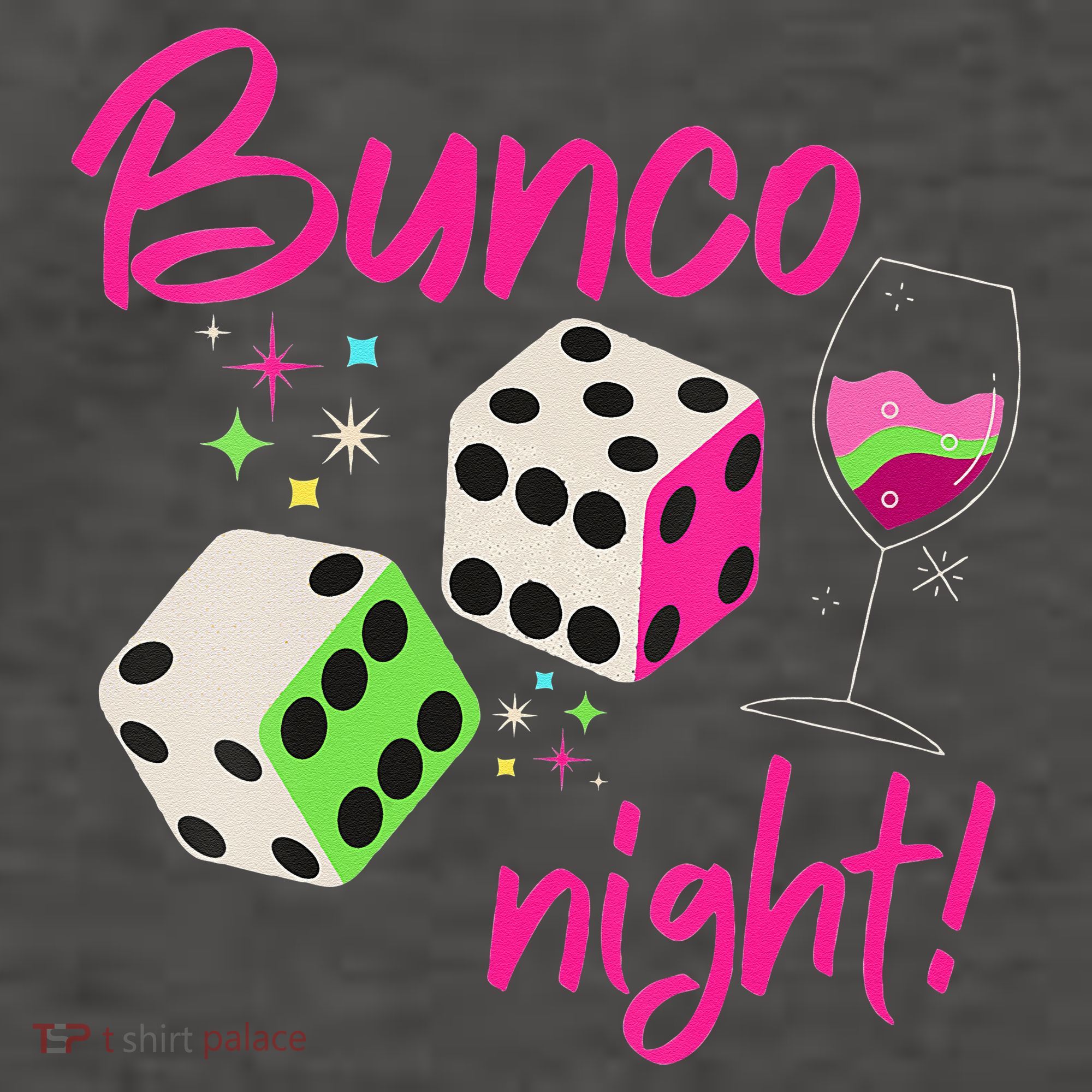 Bunco Night Retro Dice Wine Prize Vector Backpack