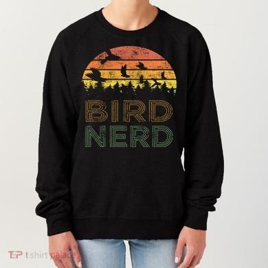 Bird Nerd Retro Vintage Distressed Bird Watcher Watching Gift Women's Sweatshirt