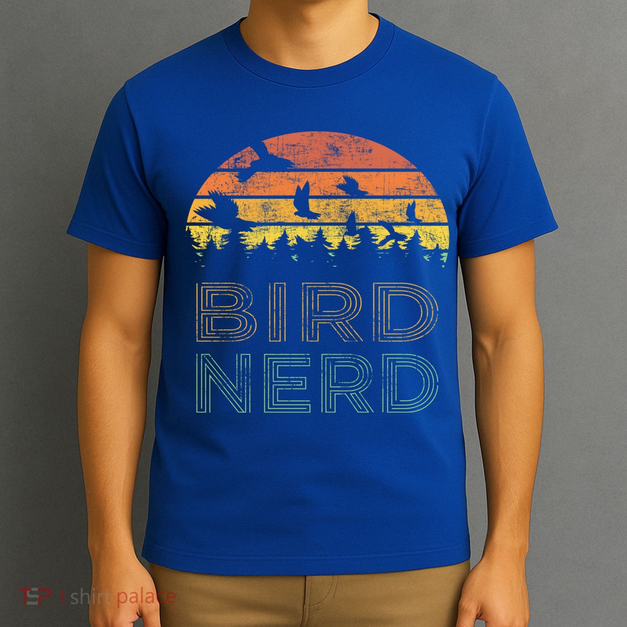 Bird Nerd Retro Vintage Distressed Bird Watcher Watching Gift T-Shirt