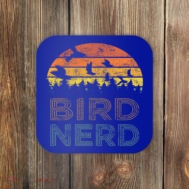 Bird Nerd Retro Vintage Distressed Bird Watcher Watching Gift Coaster