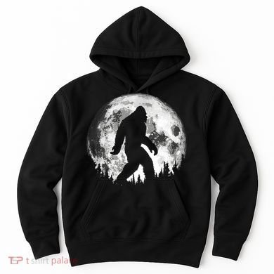 Bigfoot Night Stroll! Cool Full Moon Night & Trees Sasquatch Hoodie
