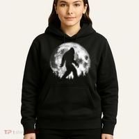 Bigfoot Night Stroll! Cool Full Moon Night & Trees Sasquatch Hoodie thumb 5