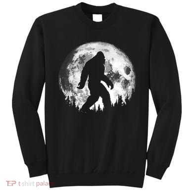 Bigfoot Night Stroll! Cool Full Moon Night & Trees Sasquatch Sweatshirt