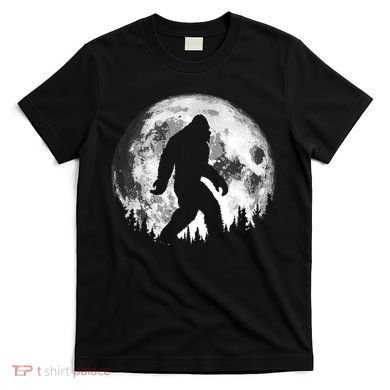 Bigfoot Night Stroll! Cool Full Moon Night & Trees Sasquatch T-Shirt