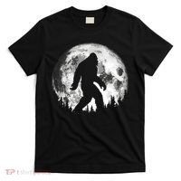 Bigfoot Night Stroll! Cool Full Moon Night & Trees Sasquatch T-Shirt thumb 0