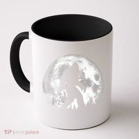 Bigfoot Night Stroll! Cool Full Moon Night & Trees Sasquatch Coffee Mug thumb 0