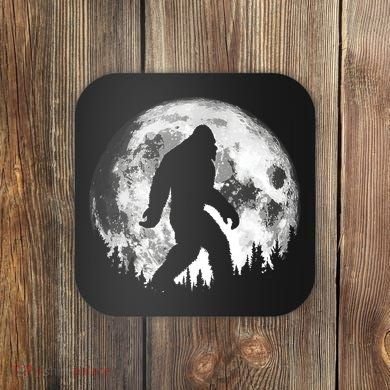 Bigfoot Night Stroll! Cool Full Moon Night & Trees Sasquatch Coaster