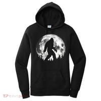 Bigfoot Night Stroll! Cool Full Moon Night & Trees Sasquatch Women's Hoodie thumb 0