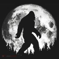 Bigfoot Night Stroll! Cool Full Moon Night & Trees Sasquatch Women's Hoodie thumb 2