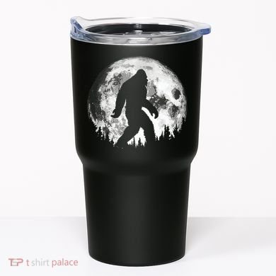 Bigfoot Night Stroll! Cool Full Moon Night & Trees Sasquatch Tumbler