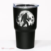 Bigfoot Night Stroll! Cool Full Moon Night & Trees Sasquatch Tumbler thumb 0