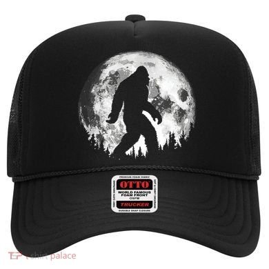 Bigfoot Night Stroll! Cool Full Moon Night & Trees Sasquatch Hat