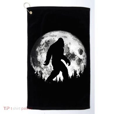 Bigfoot Night Stroll! Cool Full Moon Night & Trees Sasquatch Golf Towel