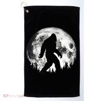 Bigfoot Night Stroll! Cool Full Moon Night & Trees Sasquatch Golf Towel thumb 0