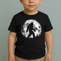 Bigfoot Night Stroll! Cool Full Moon Night & Trees Sasquatch Toddler T-Shirt thumb 2