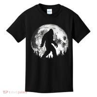 Bigfoot Night Stroll! Cool Full Moon Night & Trees Sasquatch Kids T-Shirt thumb 0
