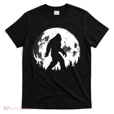 Bigfoot Night Stroll! Cool Full Moon Night & Trees Sasquatch T-Shirt