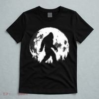 Bigfoot Night Stroll! Cool Full Moon Night & Trees Sasquatch T-Shirt thumb 5