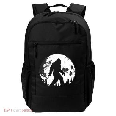 Bigfoot Night Stroll! Cool Full Moon Night & Trees Sasquatch Backpack