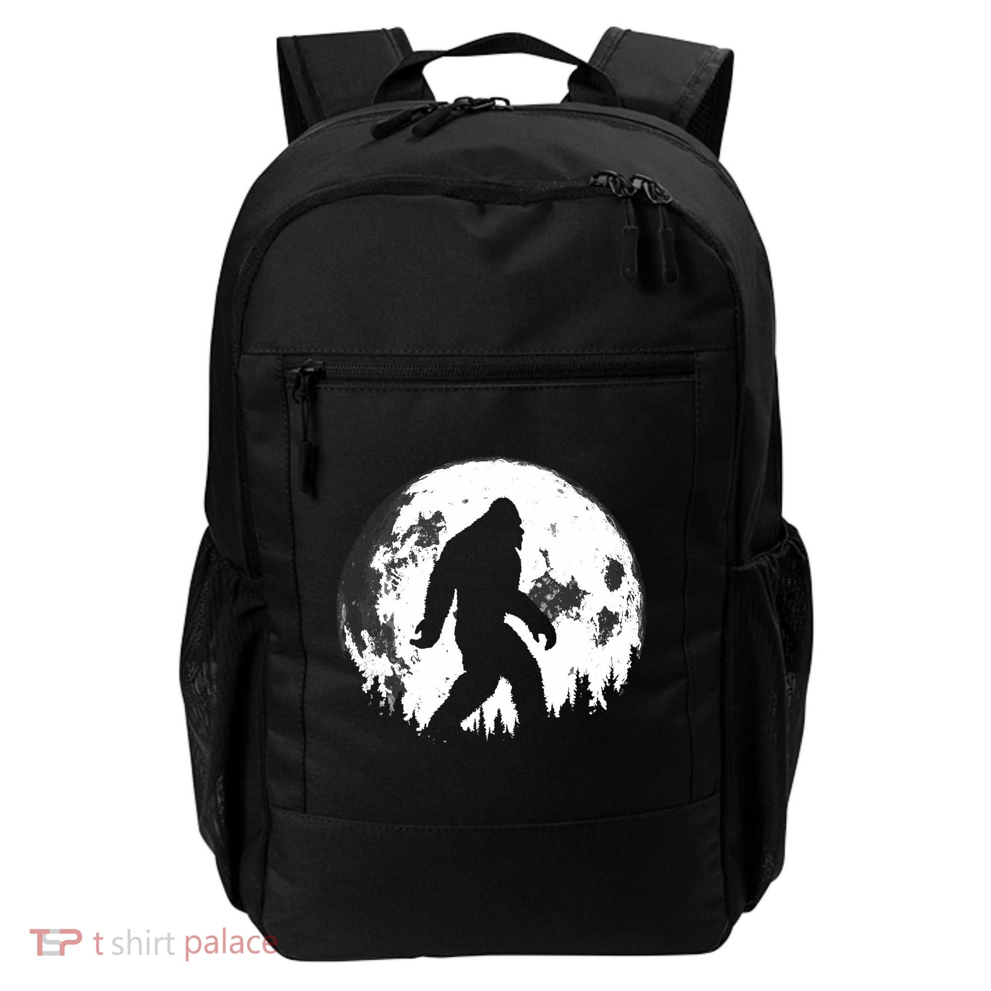 Bigfoot Night Stroll! Cool Full Moon Night & Trees Sasquatch Backpack