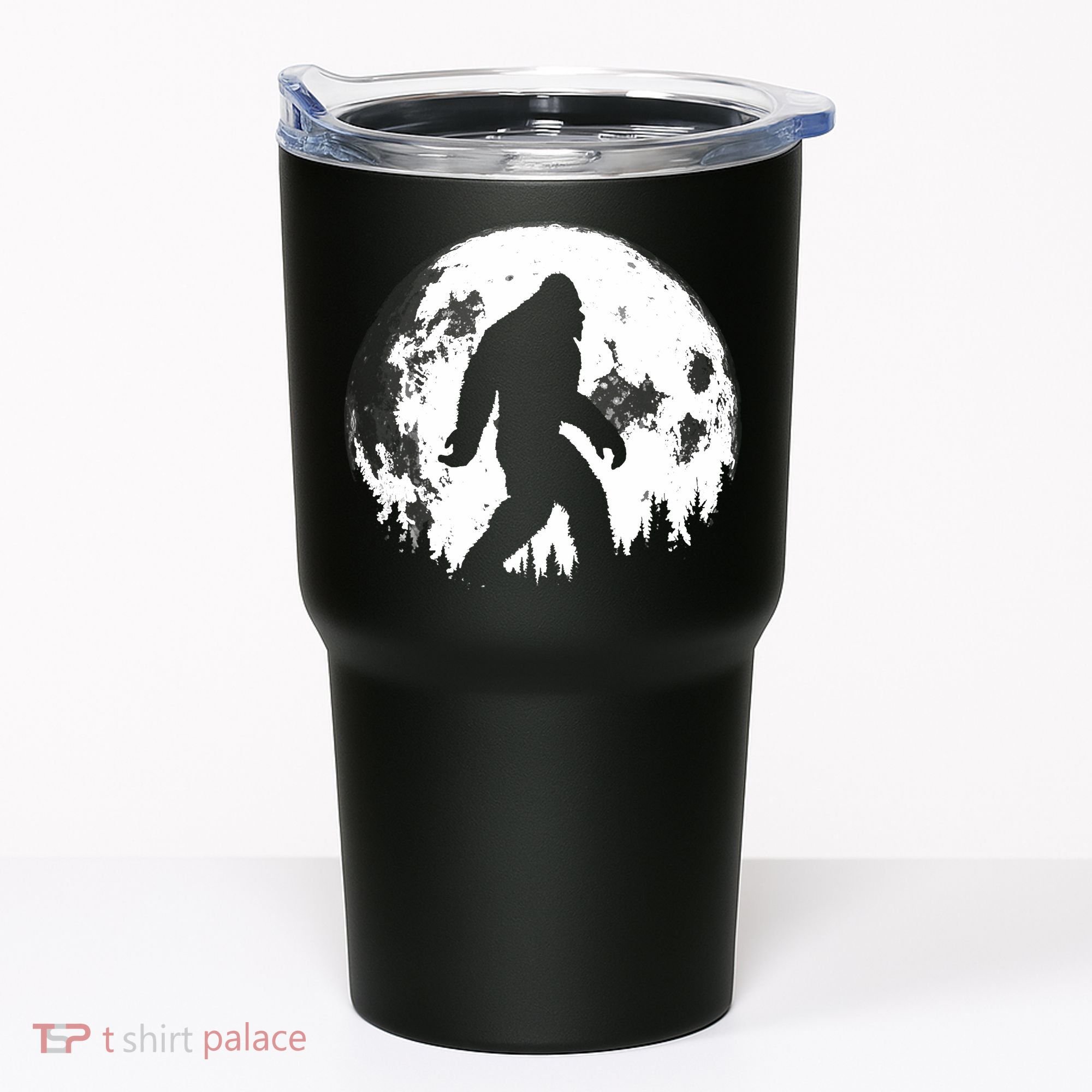 Bigfoot Night Stroll! Cool Full Moon Night & Trees Sasquatch Tumbler