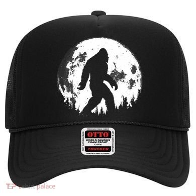 Bigfoot Night Stroll! Cool Full Moon Night & Trees Sasquatch Hat