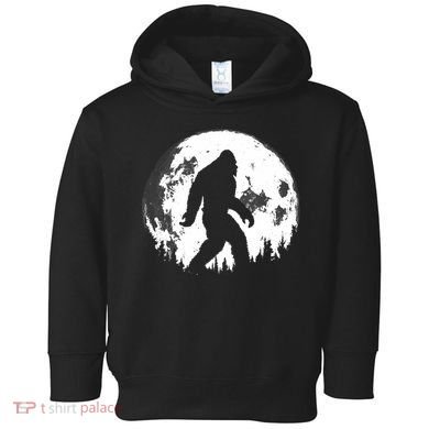Bigfoot Night Stroll! Cool Full Moon Night & Trees Sasquatch Toddler Hoodie