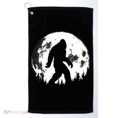 Bigfoot Night Stroll! Cool Full Moon Night & Trees Sasquatch Golf Towel