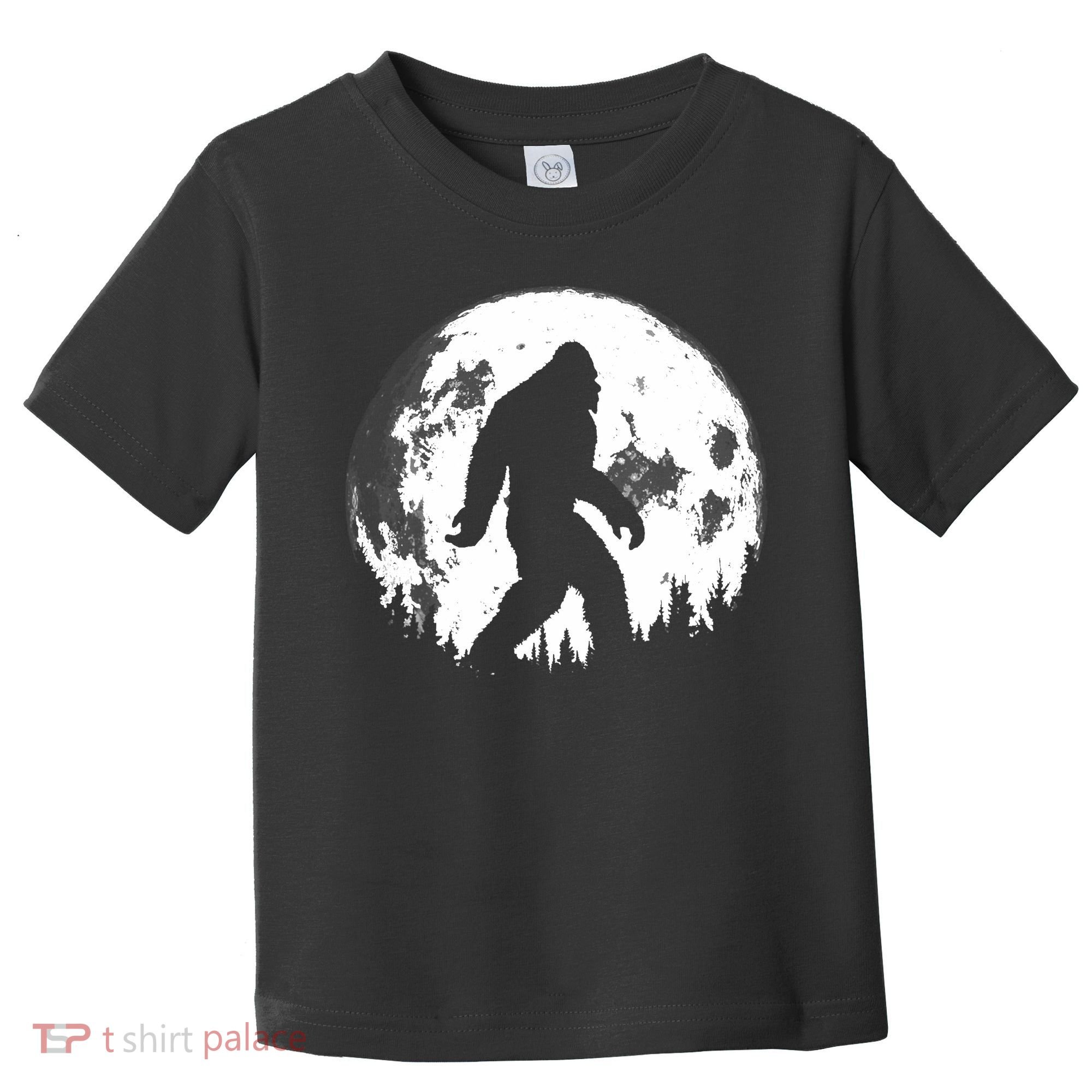 Bigfoot Night Stroll! Cool Full Moon Night & Trees Sasquatch Toddler T-Shirt