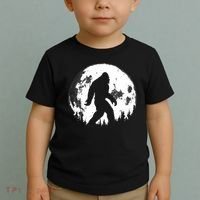 Bigfoot Night Stroll! Cool Full Moon Night & Trees Sasquatch Toddler T-Shirt thumb 2