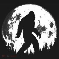 Bigfoot Night Stroll! Cool Full Moon Night & Trees Sasquatch Visor thumb 3