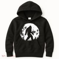 Bigfoot Night Stroll! Cool Full Moon Night & Trees Sasquatch Kids Hoodie thumb 0