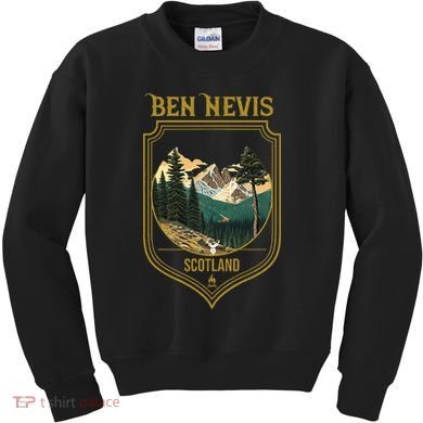 Ben Nevis Souvenir Apparel Ben Nevis Hiking Kids Sweatshirt