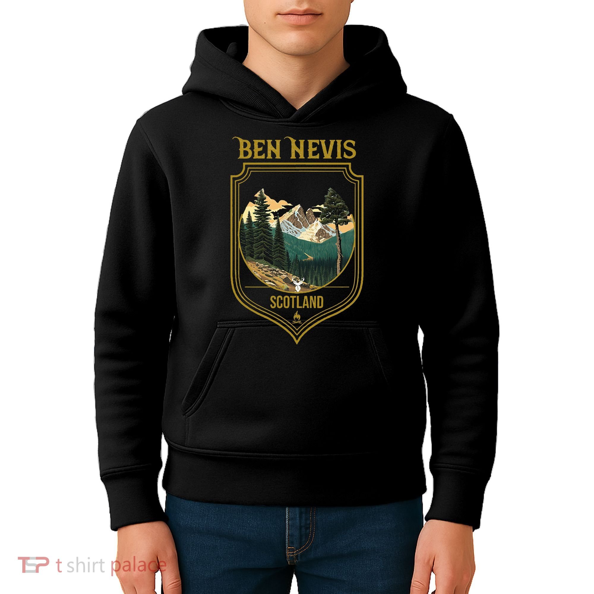 Ben Nevis Souvenir Apparel Ben Nevis Hiking Kids Hoodie